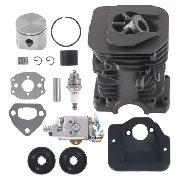 40mm Piston Cylinder Kit compatible for Husqvarna 142 136 137 Chainsaw 530069941 Carb