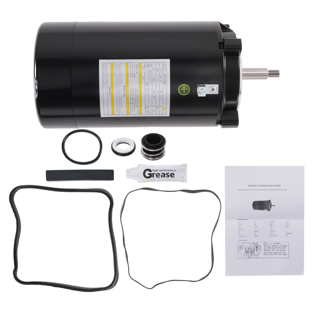 Pool Pump Motor & Seal Kit For Hayward Max Flow Super Pump Super II UST1102 60HZ