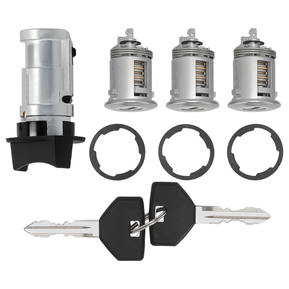 4Pcs Ignition Switch Lock Cylinder compatible for Jeep Wrangler YJ 90-95 4746311 5003843AB
