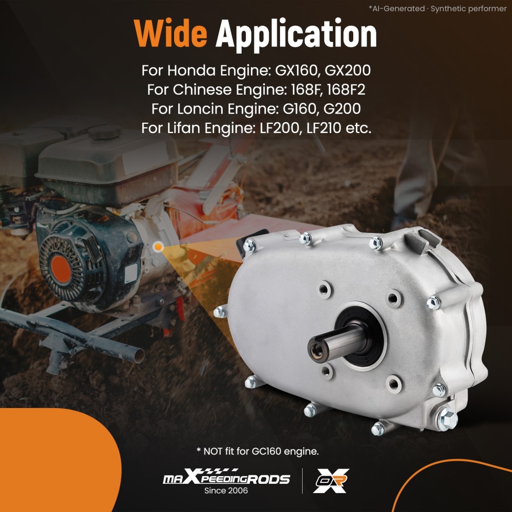 2:1 Reduction Gearbox w/ Wet Clutch Kit compatible for Honda Engine GX160 GX200 5.5HP