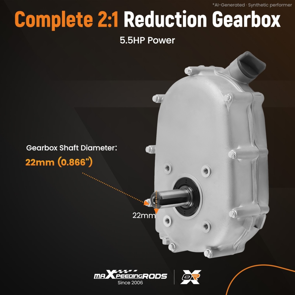 2:1 Reduction Gearbox w/ Wet Clutch Kit compatible for Honda Engine GX160 GX200 5.5HP