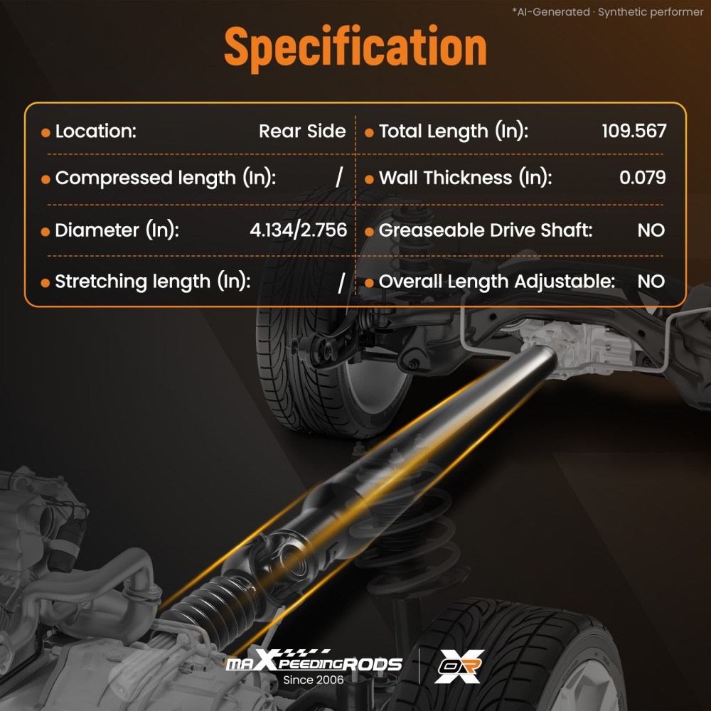 Propshaft L=2783mm compatible for Mercedes-Benz Sprinter compatible for VW Crafter Diesel B906 A9064105806