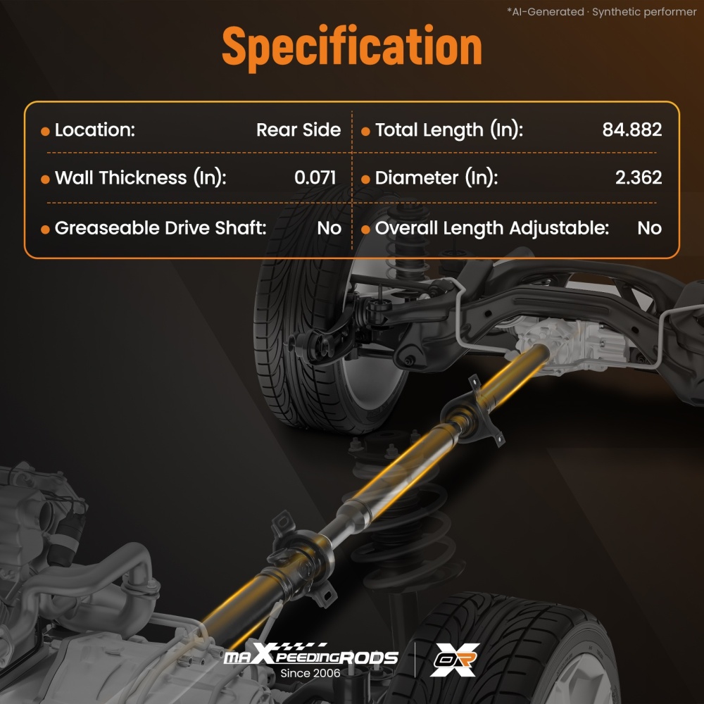 Driveshaft Propshaft Assembly compatible for Mercedes Vito W639 2.2L 2010-2014 A6394108406