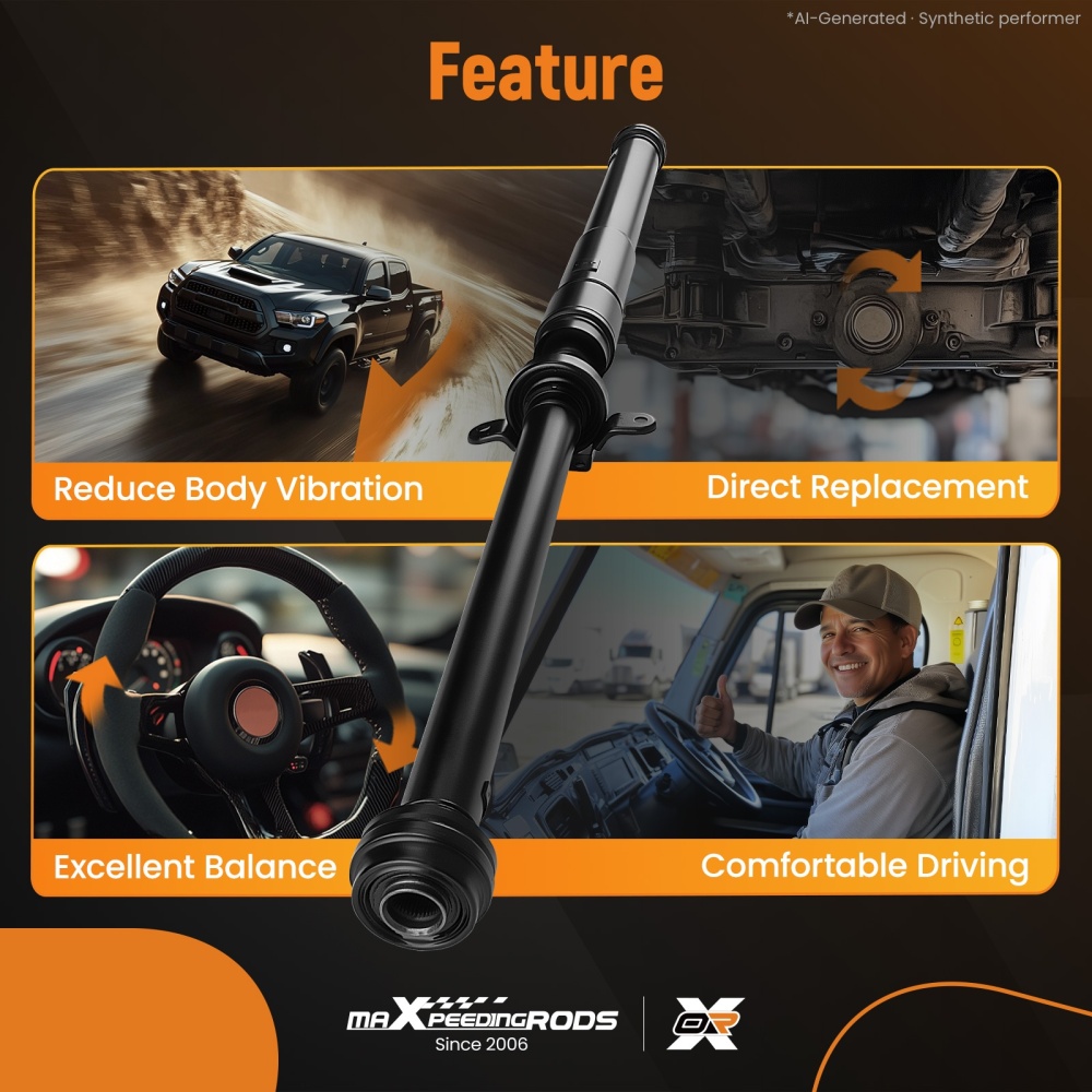 Rear Drive Shaft Propshaft Cardan Shaft compatible for Audi Q7 2011-2015 V6 3.0L 7L8521105L