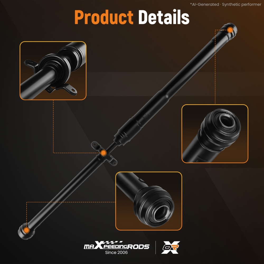 Rear Drive Shaft Propshaft Cardan Shaft compatible for Audi Q7 2011-2015 V6 3.0L 7L8521105L