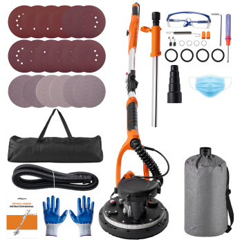 Drywall Sander 950W Electric Wall Sander 7 Variable Speed w/ 18 Sanding Discs