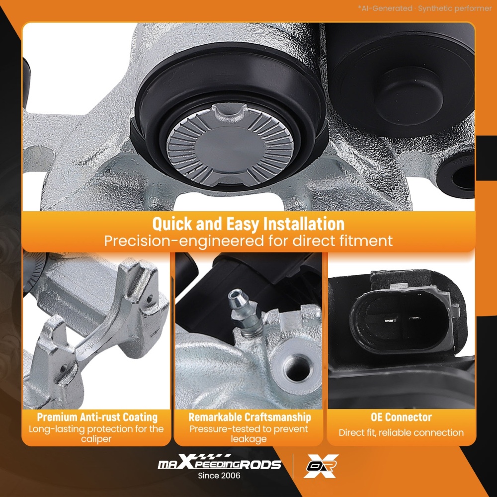 2x Electronic Brake Caliper Rear Left Right compatible for Audi A3 TT compatible for Seat Leon 14-20 272mm