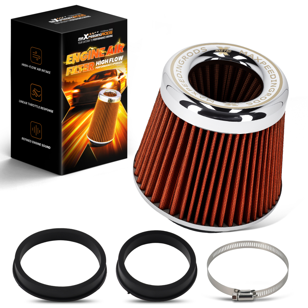 Universal Cone Air Filter High Flow for 3/3.5/4 Inch Intake 6inch