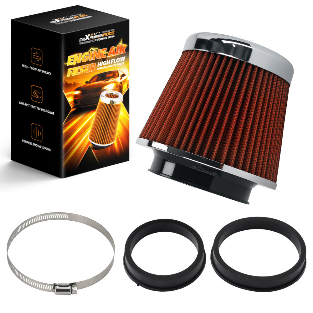 Universal Cone Air Filter High Flow for 3/3.5/4 Inch Intake 6inch