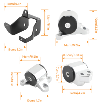 3-Bolt  Engine Trans Mount Kit compatible for Honda Civic EK 1996-2000 B Series Engines
