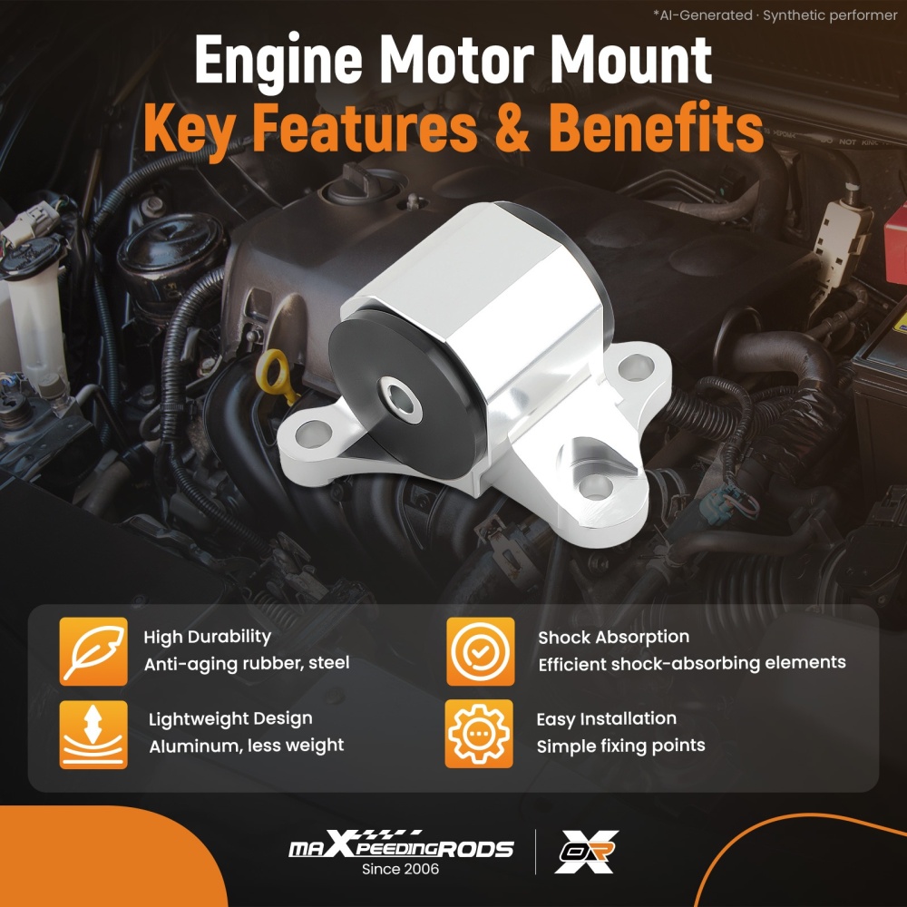 3-Bolt  Engine Trans Mount Kit compatible for Honda Civic EK 1996-2000 B Series Engines