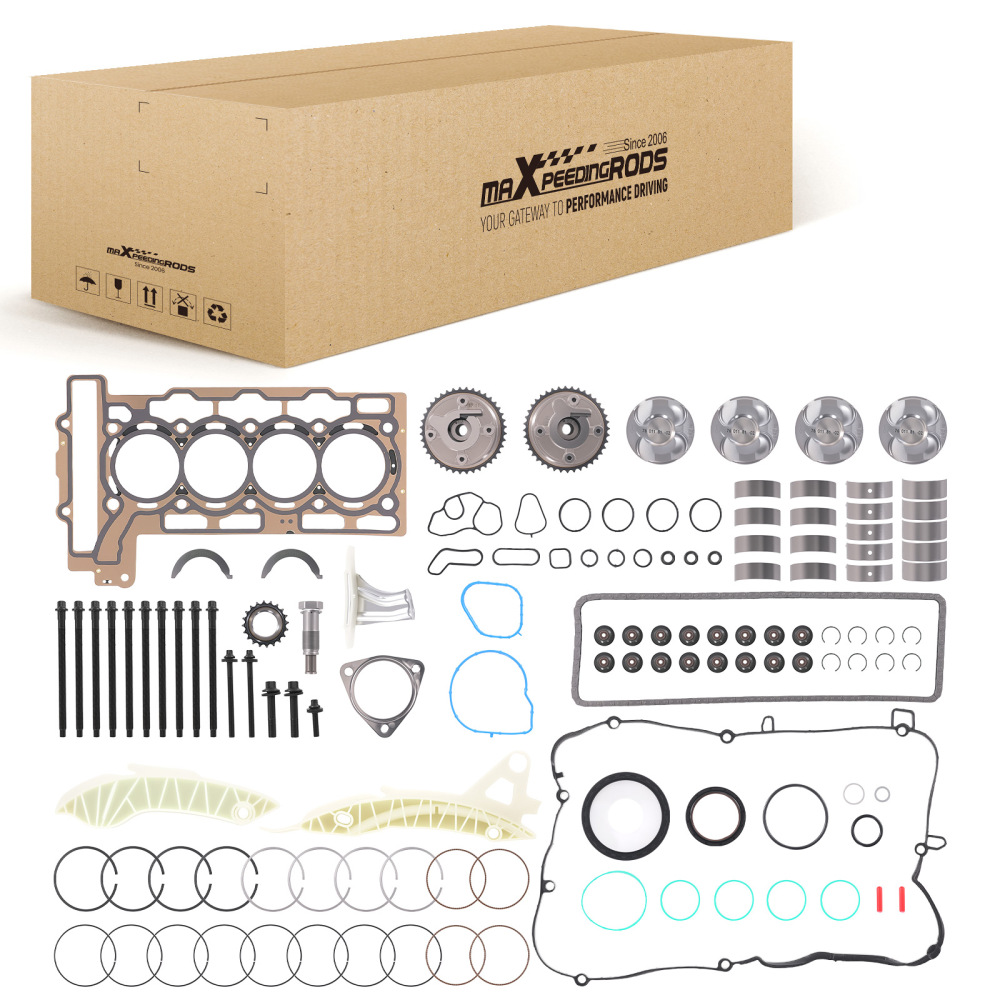 N13 N18 1.6L Engine Overhaul Rebuild Kit w/ Timing Chain VVT compatible for BMW Mini Cooper