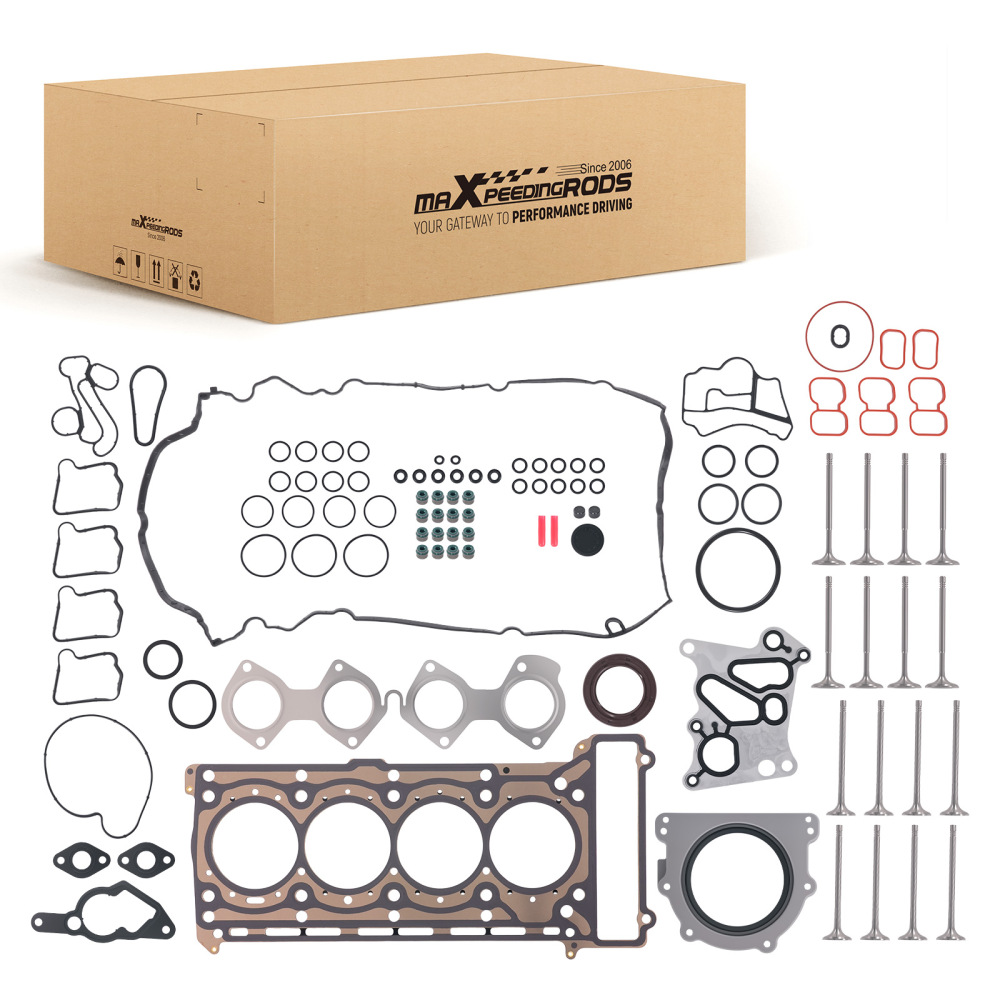 Intake Exhaust Valves & Gasket Kit compatible for Mercedes C250 CGI E250 CGI M271 Engine