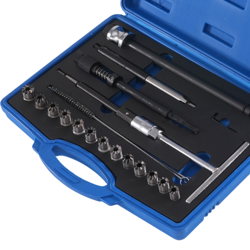 21 Piece Injector compatible for Seat Reamer Set compatible for Mercedes-Benz CRD Diesel Cutter
