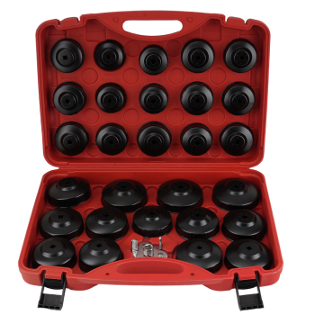 30pc Oil Filter Socket Wrench Set for Car Auto Removal Tool Kit 65-120mm w/ Compatible for Case