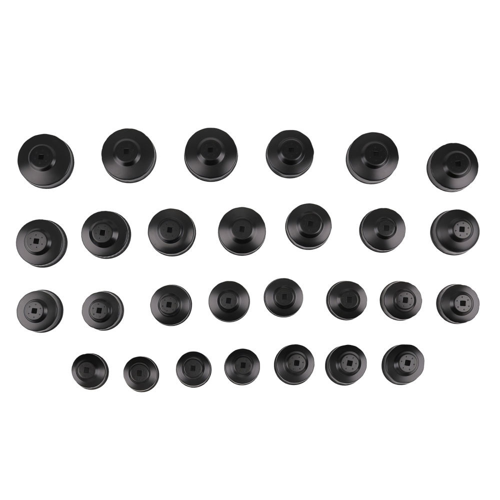 30pc Oil Filter Socket Wrench Set for Car Auto Removal Tool Kit 65-120mm w/ Compatible for Case