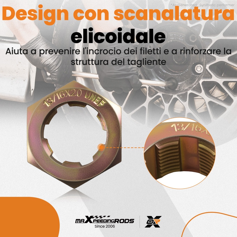 8 Pezzi Rifilettatura Assale for Auto Trazione Anteriore Chiave 1-1/4 Acciaio