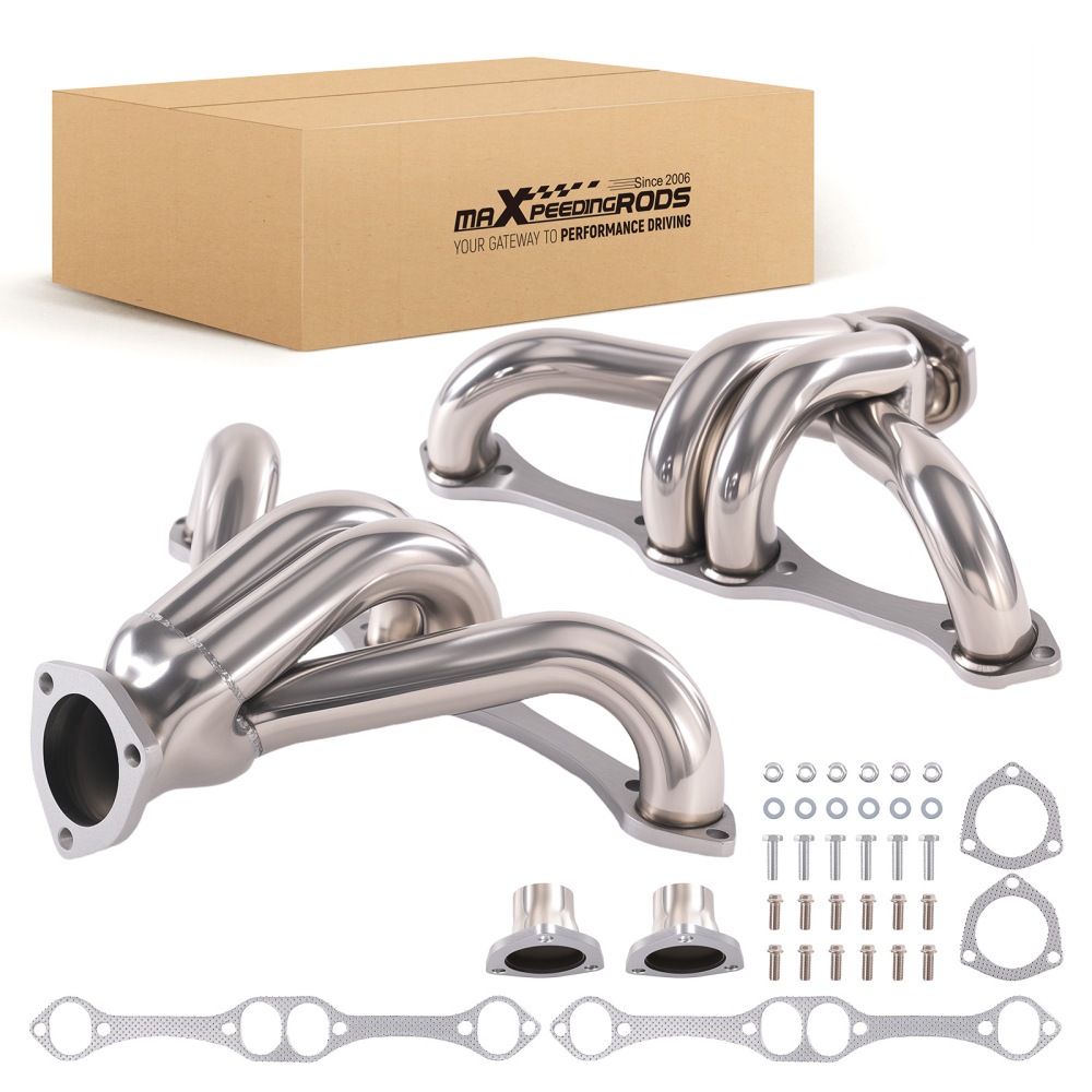 Exhaust Headers compatible for Chevy 283 305 327 350 400 V8 Stainless Steel Bolt on