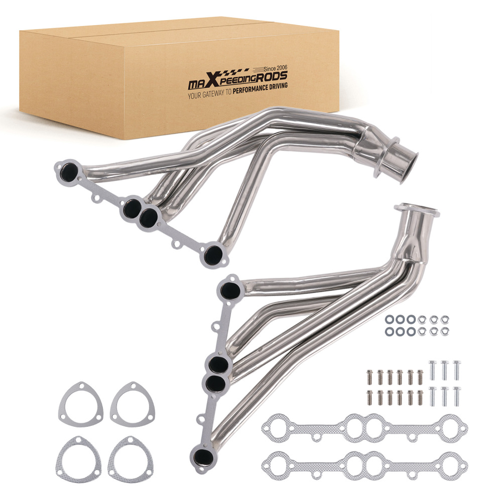 Exhaust Manifold Headers compatible for Chevy C10/C20/C30/K10/K20 1975-1986 Stainless Steel