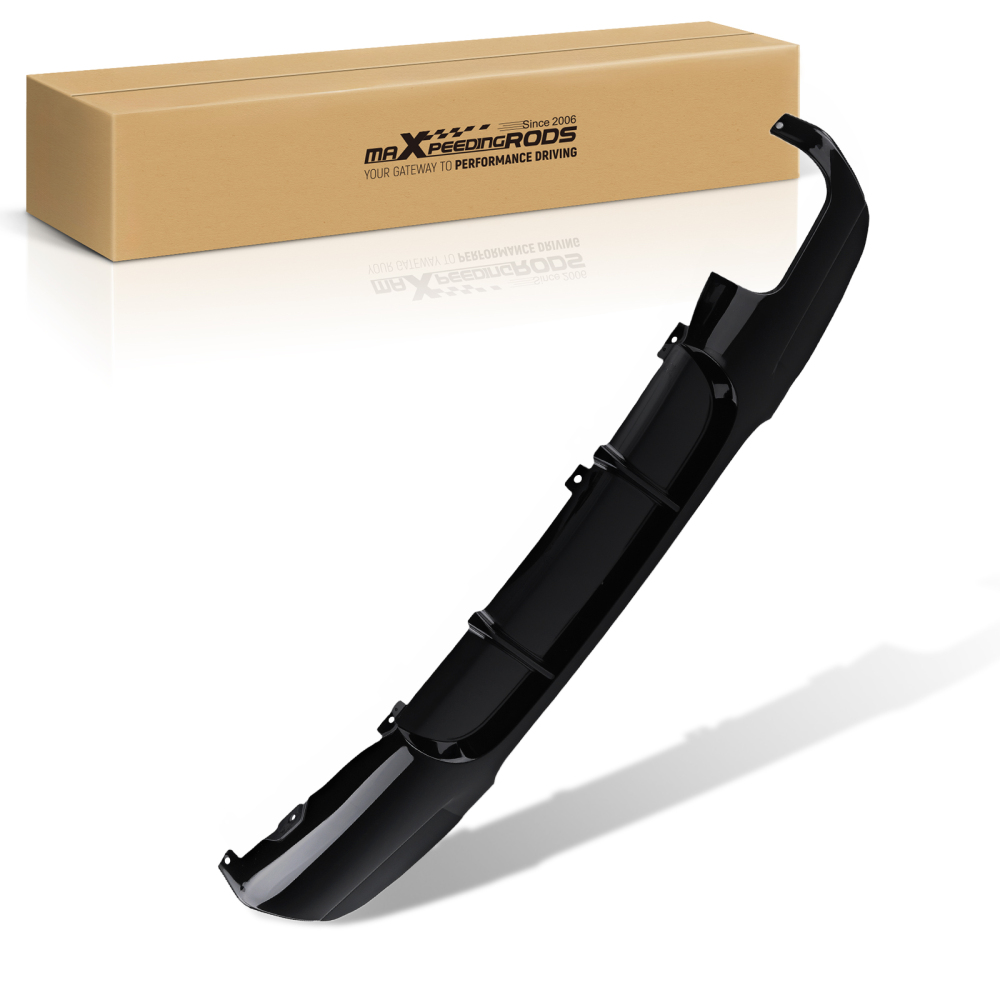 Gloss Black Rear Diffuser Twin Exhasut compatible for BMW 3 Series E90 E91 M Sport 2005-12