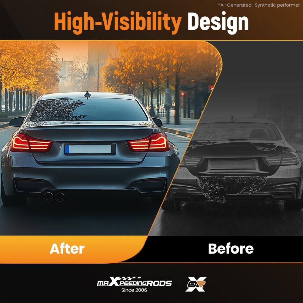 Gloss Black Rear Diffuser Twin Exhasut compatible for BMW 3 Series E90 E91 M Sport 2005-12