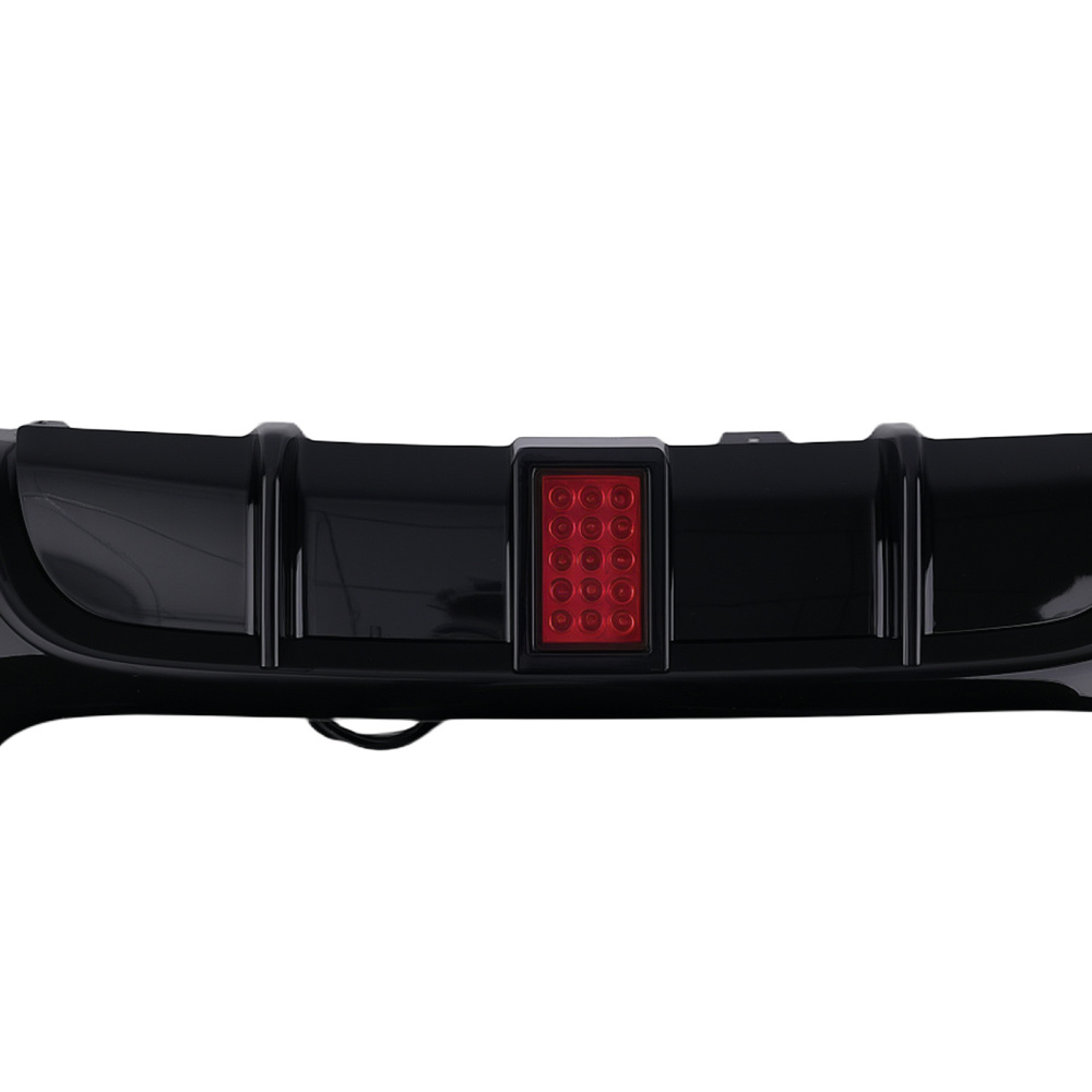 Rear Diffuser Dual Twin Exhaust Tip Gloss Black compatible for BMW 3 Series E90 E91 M Sport