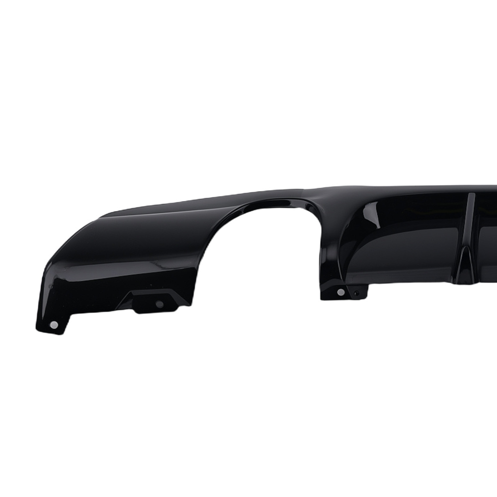 Rear Diffuser Dual Twin Exhaust Tip Gloss Black compatible for BMW 3 Series E90 E91 M Sport