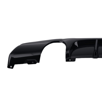 Rear Diffuser Dual Twin Exhaust Tip Gloss Black compatible for BMW 3 Series E90 E91 M Sport