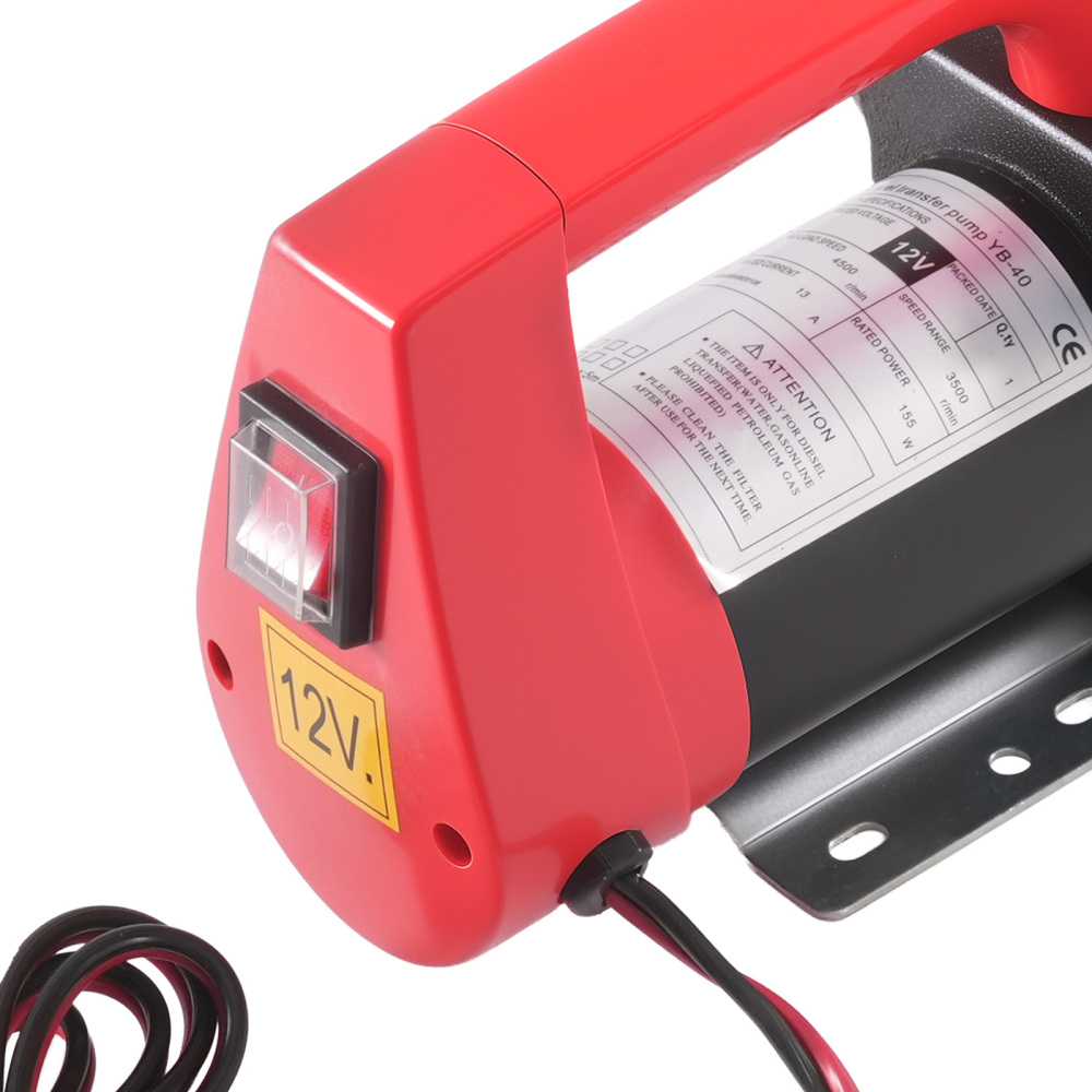 12V DC Diesel Fuel Transfer Pump 10.5GPM Cast Iron 155W for Tanker