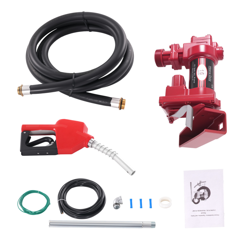 12V 16GPM Fuel Pump for Diesel Gasoline Kerosene w/Telescopic Pipe