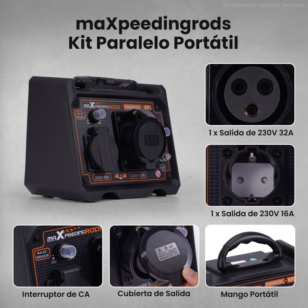 2pcs 1200KW Inversor Generador de energía Paralelo Caja Kit for Acampar