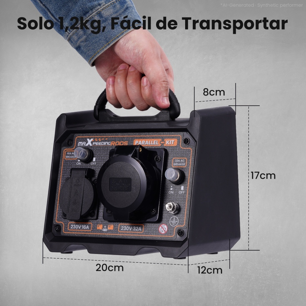 2pcs Generador Inverter LPGGasolina 3.5 KWParalelo Caja Kit for Acampar