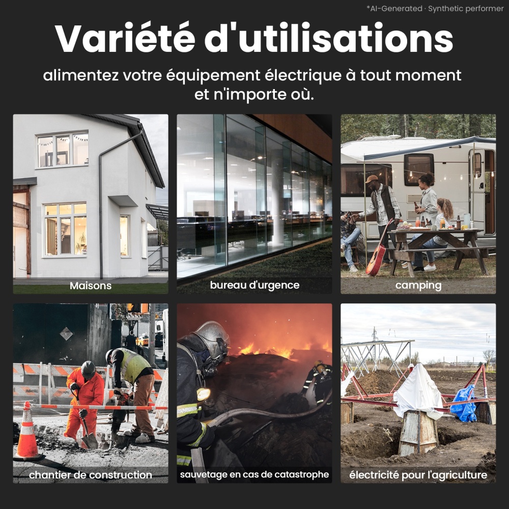 groupe electrogene D'onduleur à l'essence 3,5KW 4 temps générateur Inverter