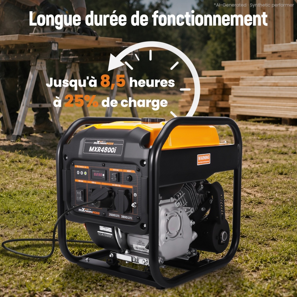 Groupe électrogène à lessence 3,5KW 4 temps générateur Inverter for Garag