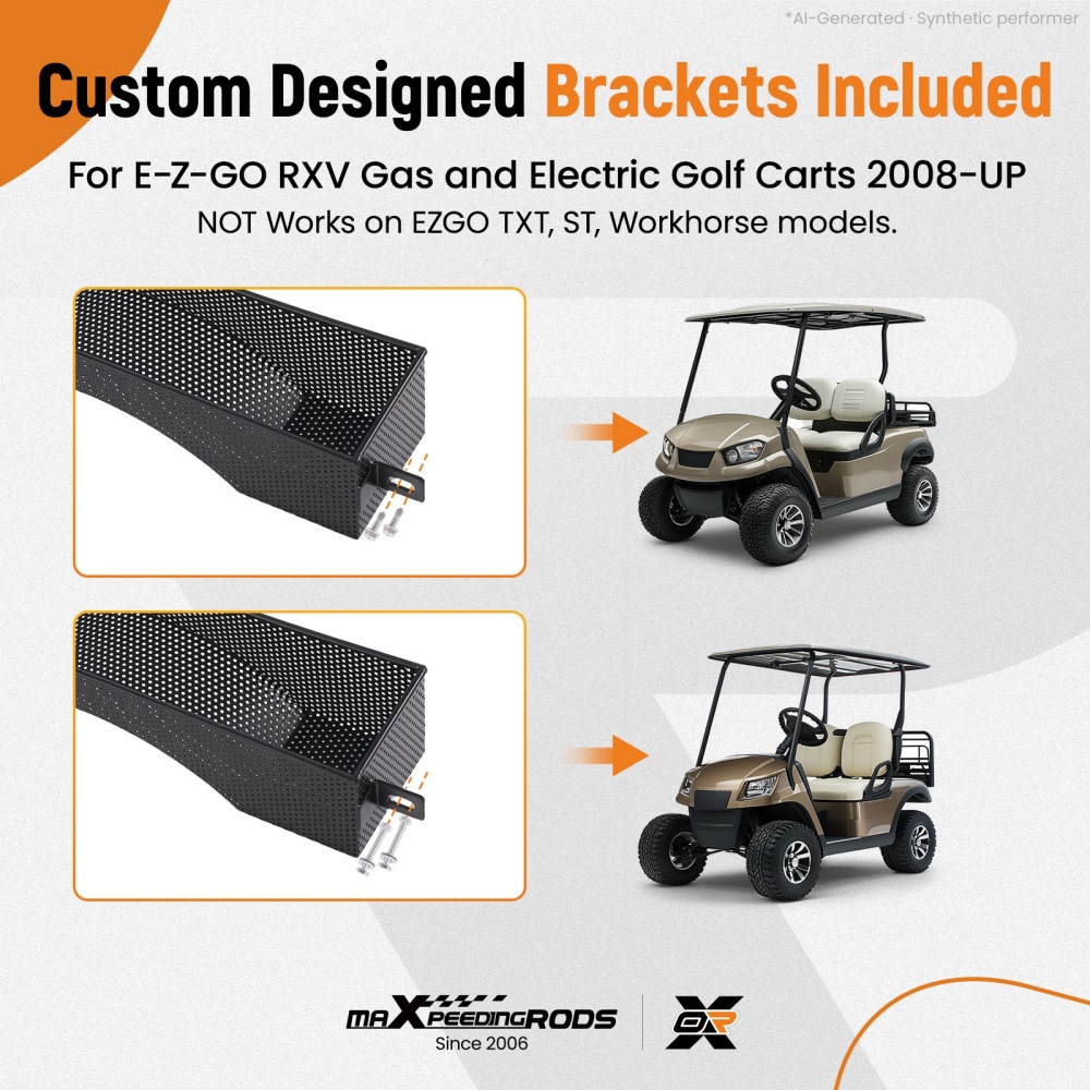Front Basket Storage / Tray Organizer For E-Z-GO RXV 2008-Up compatible for Golf Cart Models