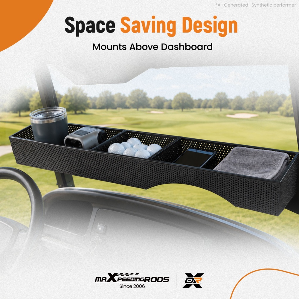 Front Basket Storage / Tray Organizer For E-Z-GO RXV 2008-Up compatible for Golf Cart Models