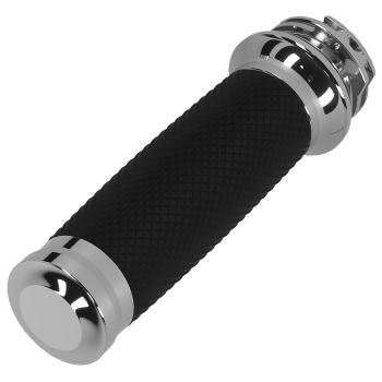 1in Black Chrome Grips compatible for Harley Electra Glide 1982-24 Dyna 1993-17