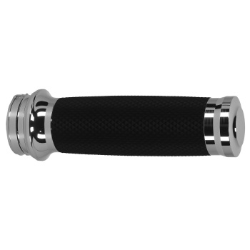 1in Black Chrome Grips compatible for Harley Electra Glide 1982-24 Dyna 1993-17