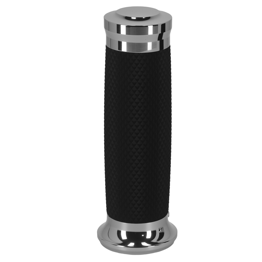 1in Black Chrome Grips compatible for Harley Electra Glide 1982-24 Dyna 1993-17