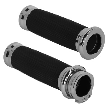 1in Black Chrome Grips compatible for Harley Electra Glide 1982-24 Dyna 1993-17