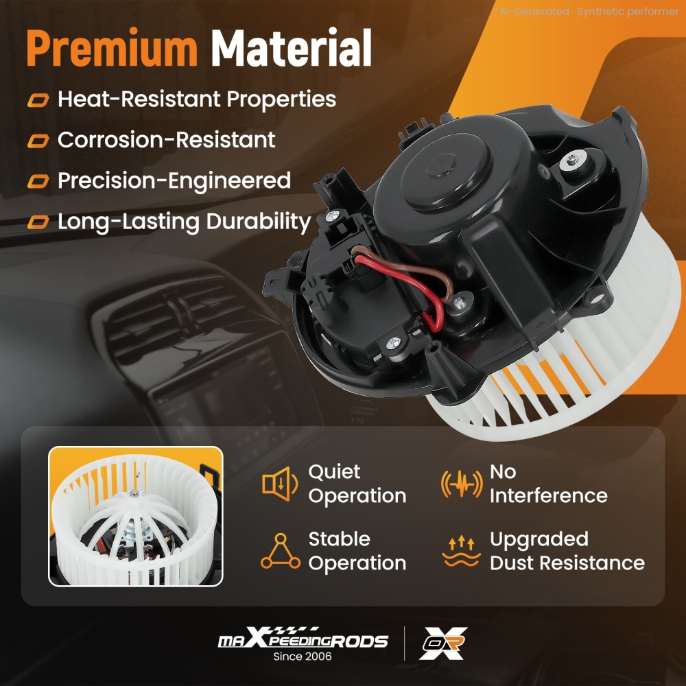 Heater Blower Motor w/Resister compatible for Audi A3 Q3 TT compatible for Skoda Karoq Octavia compatible for VW Golf VII