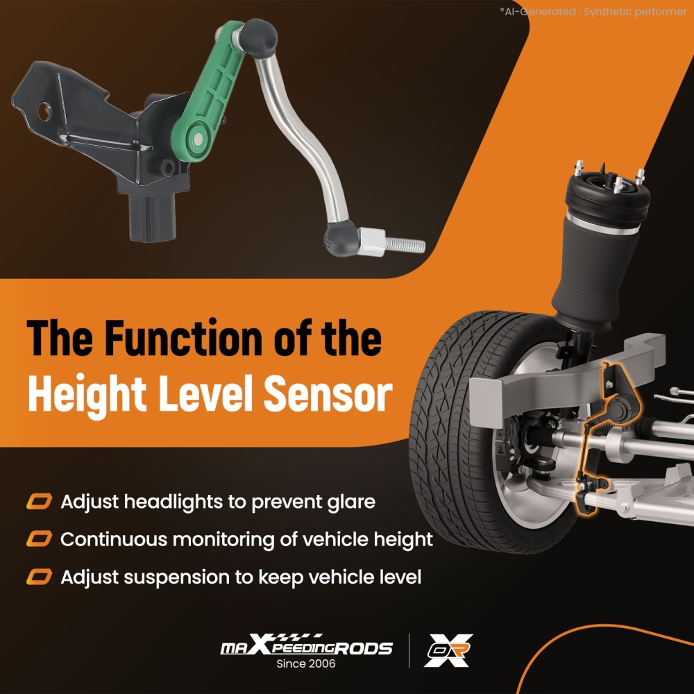 Level sensor height sensor front right compatible for Audi A5 2.0L 3.0 3.2L 4.2L 8K0941286N
