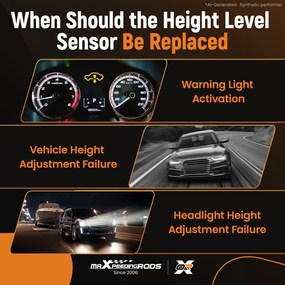 2PC Height Level Sensor compatible for Audi A6 C6 2.4L 2.7L 3.0L 2005-2011 4F0616571J Rear