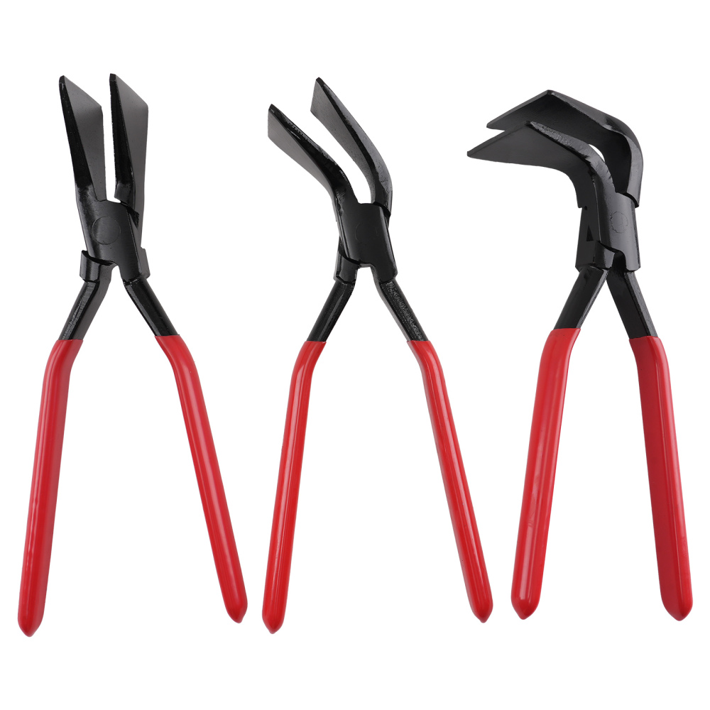 3 Pinces Plieuses Acier Droite 45° 90° for Tôle Metal Zinc Plomb 28cm 6cm