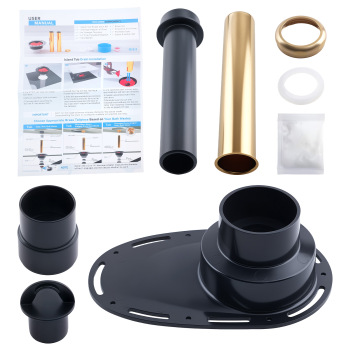 Tub Drain Rough-in Kit for Free standing Bathtub with Brass Pipe & ABS Pipe