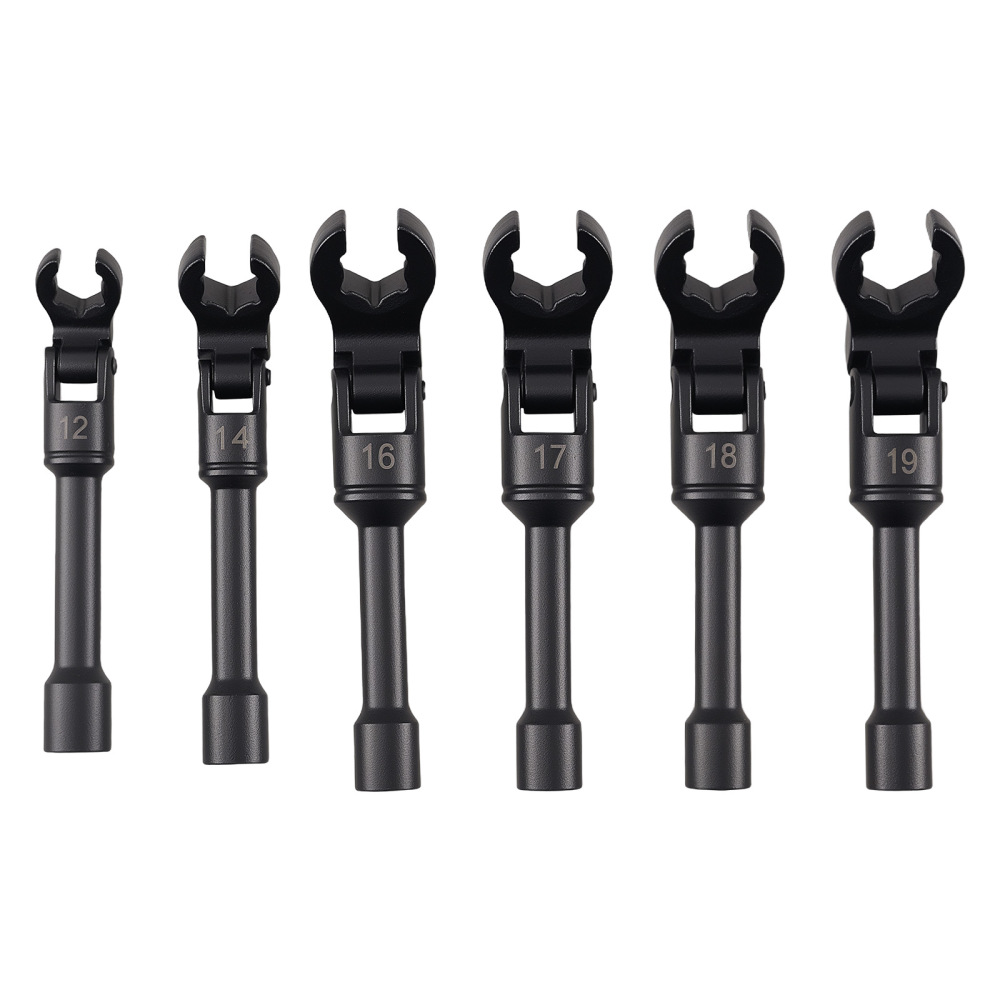 Long Flex Head Injector Fuel Line Socket Wrench  Drive Crowfoot Flare Nut Wrench