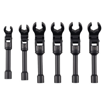 Long Flex Head Injector Fuel Line Socket Wrench  Drive Crowfoot Flare Nut Wrench