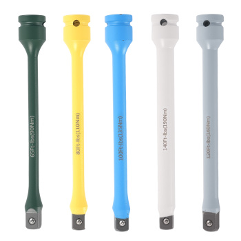 5pc 1/2 Drive Torque Bar Extension Set Color Coded Limiting Stick Tool