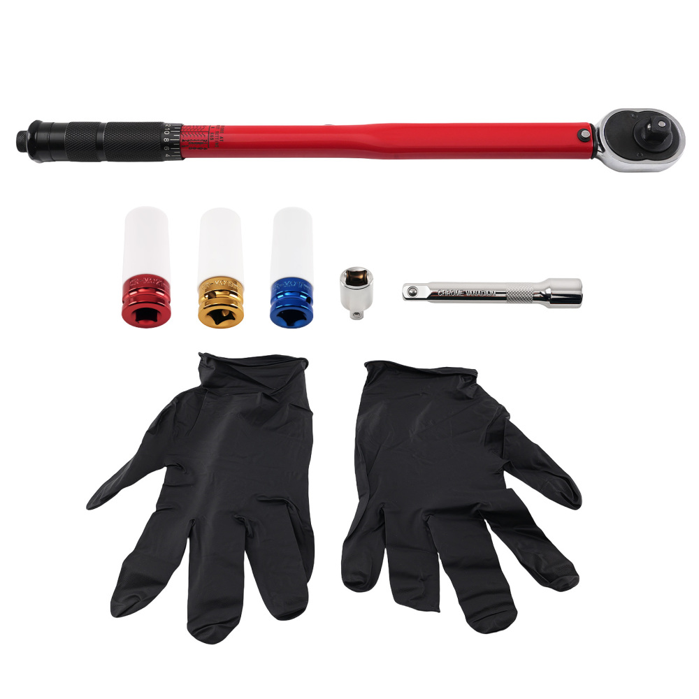 1/2 in Drive Click Torque Wrench 30-210 Nm for 17/19/21mm Wheel Sockets