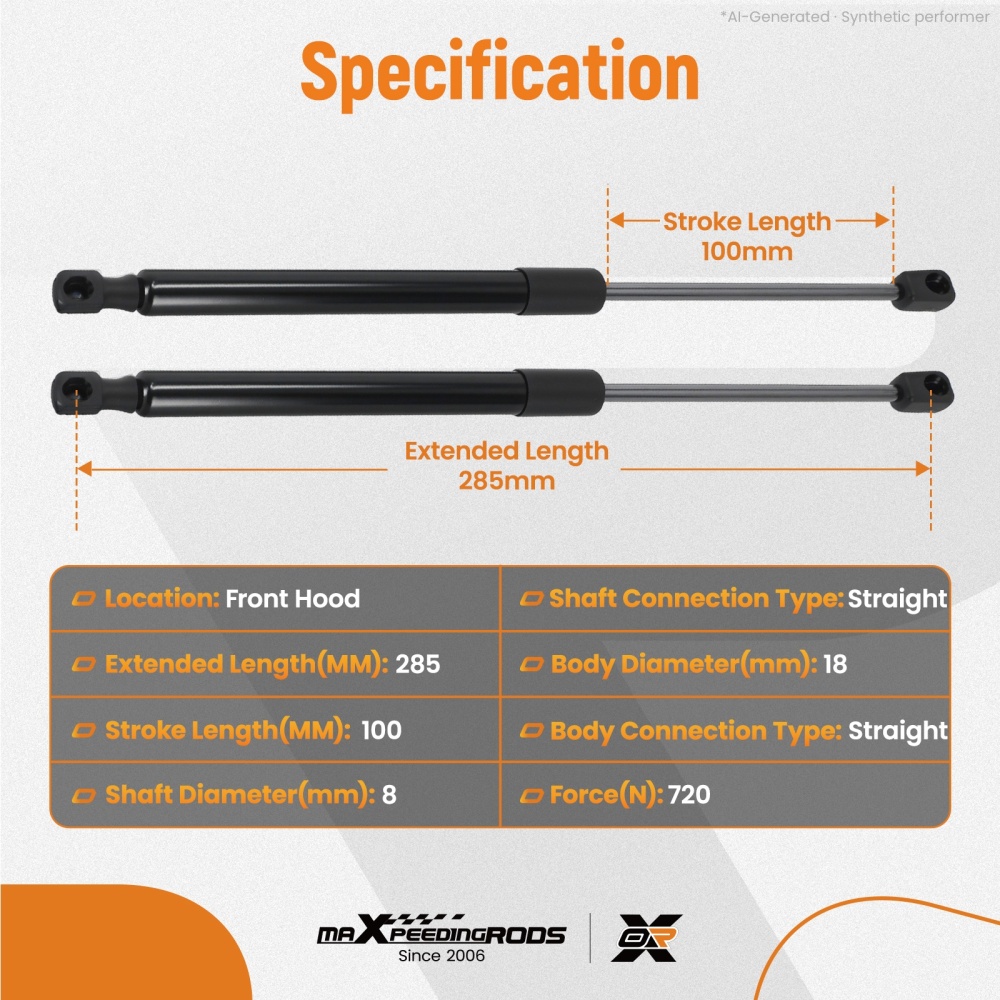 Front Hood Support Strut Spring compatible for BMW X3 E83 3.0si/xDrive30i 07-10 for 6359